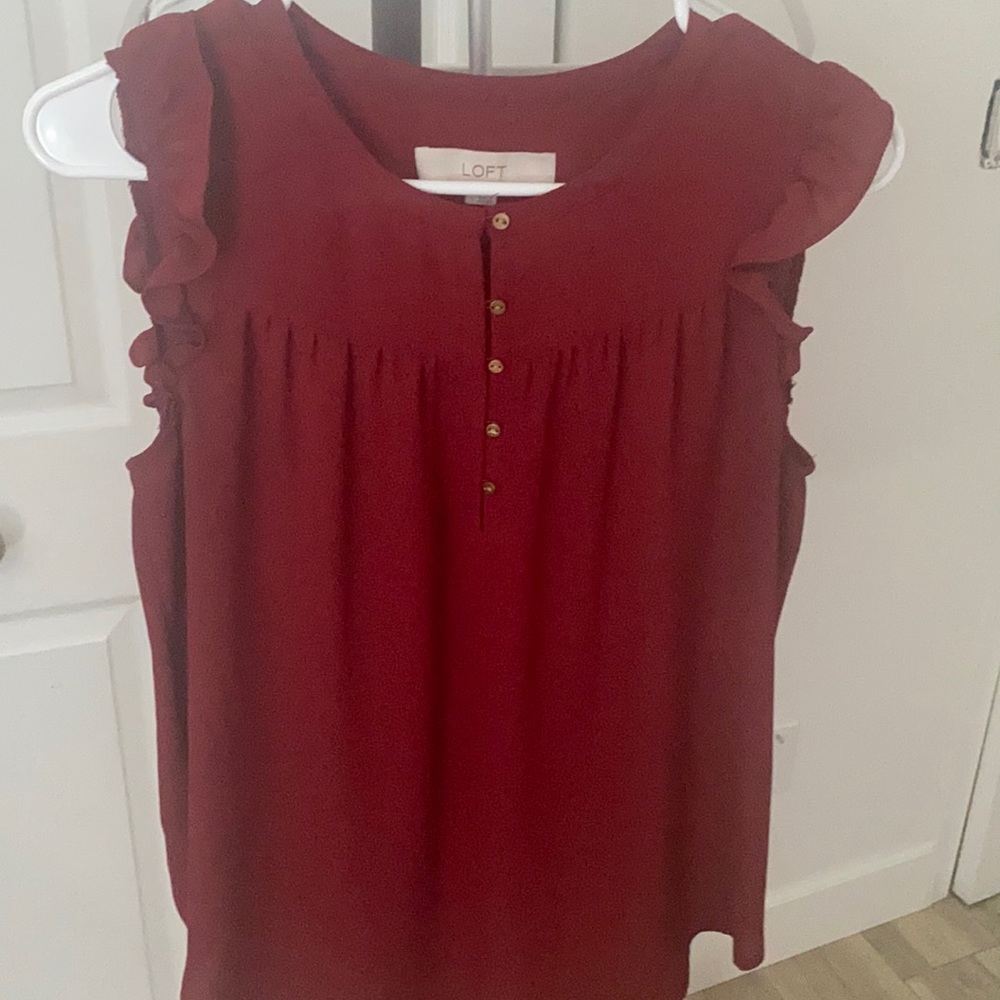 Loft crimson blouse size small